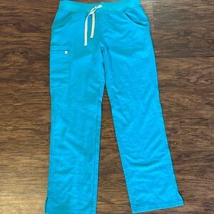 Figs Teal Drawstring Pants